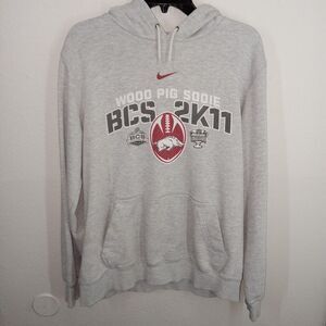 Razorbacks BCS 2K11 Nike Mens Hoodie Center Check Y2k